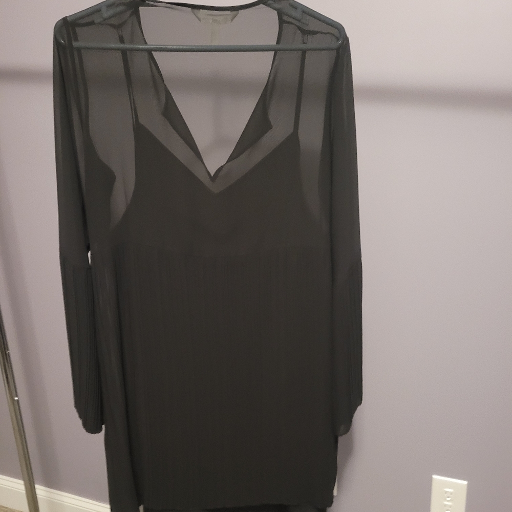 Dress. With sheer overlay